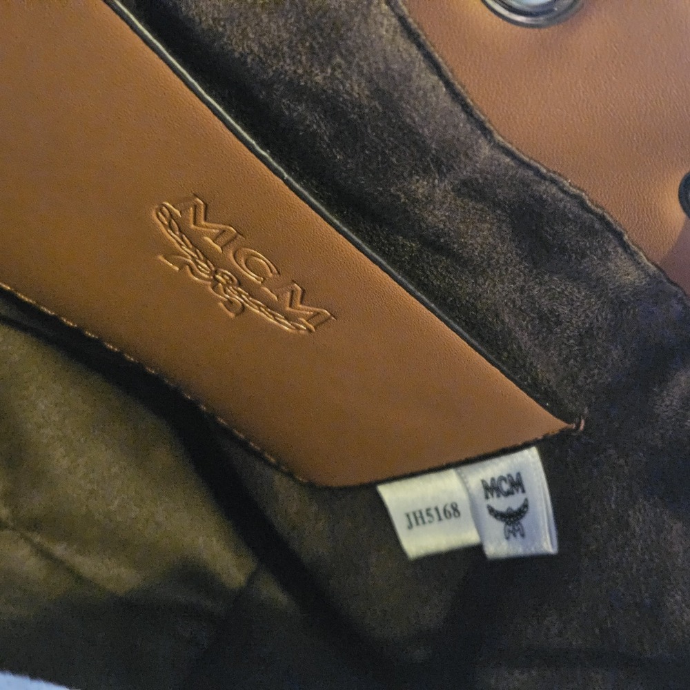 MCM Soft Berlin Visetos Monogram Drawstring Leather Bucket Bag Crossbody‎ Mini - Picture 9 of 14